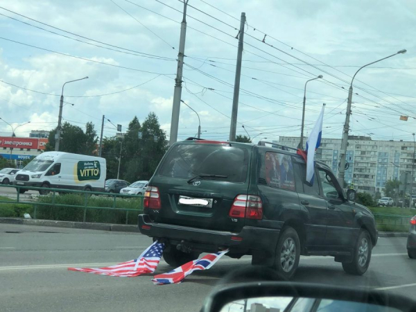 Самая патриотичная иномарка в Кузбассе нашлась в Новокузнецке